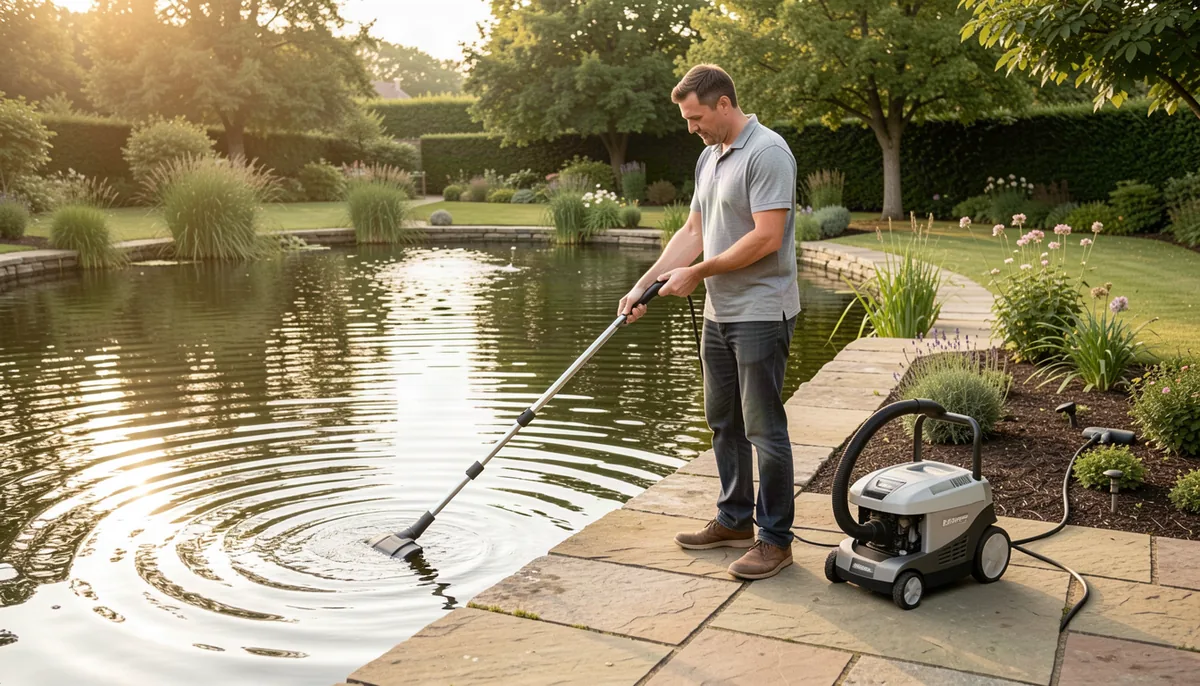 How to clean a pond without draining it