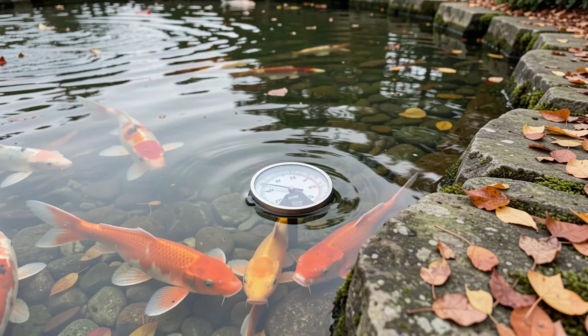 When to stop feeding koi: a water temperature chart