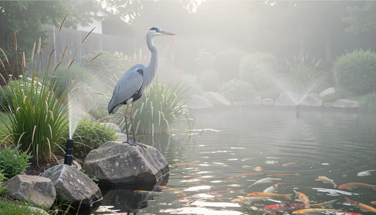 How to keep herons and raccoons away from a koi pond