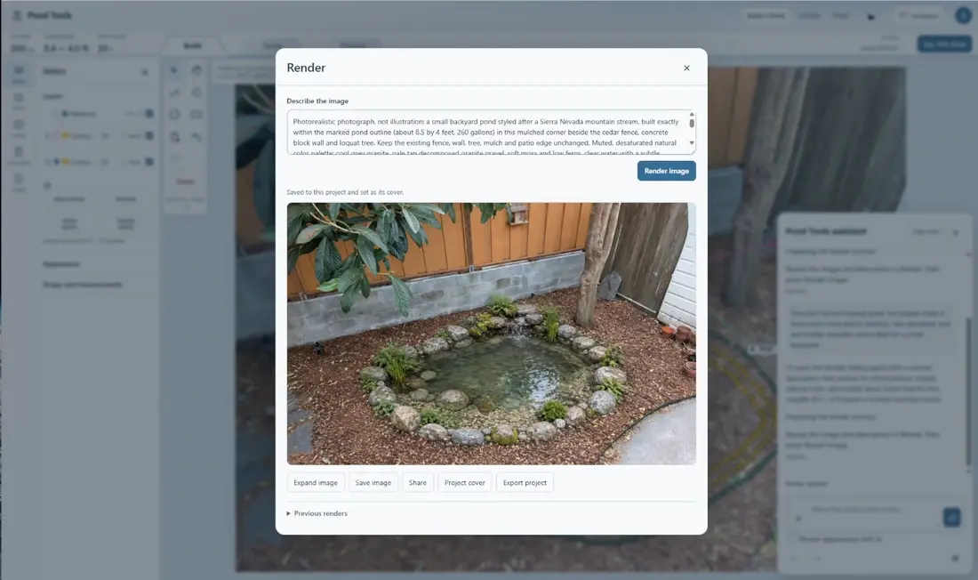 From Backyard Photo to Pond Design